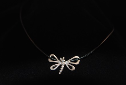 Dragonfly on Leather Cord